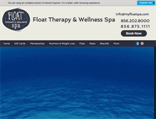 Tablet Screenshot of myfloatspa.com